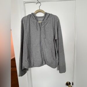 Beyond Yoga Heathered Zip-Up Hooded Jacket